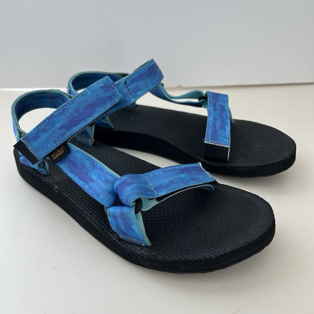 Teva Womens Original Universal Tie Dye Sorbet Blue Sz 7 Lightweight Adjustable